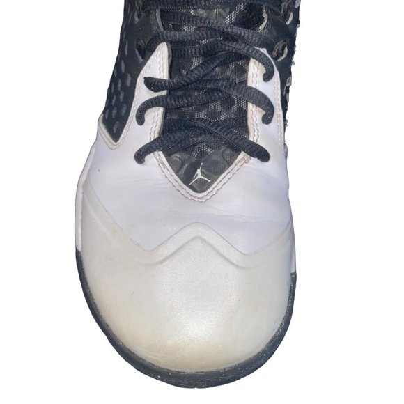 Nike Jordan Rising High Flight Speed Basketball Shoes Size 7 Black White - Picture 3 of 13